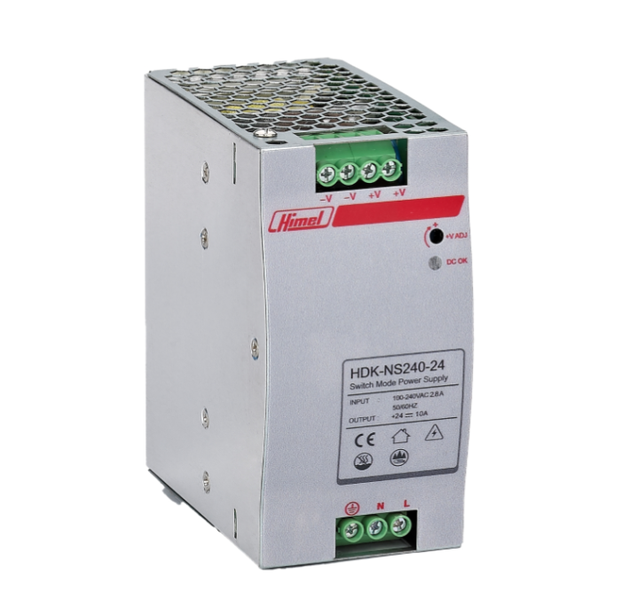 منبع تغذیه 240 وات 10 آمپر 24VDC ریلی HDKNS24024 هیمل HIMEL Switch Mode Power Supply, HDK, DIN rail, 240 W, 24 V
