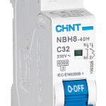 کلید مینیاتوری چینت | 32آمپر 1 پل + نول| NBH8/1P +N C32A