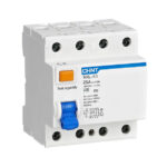 کلید جریان نشتی باقیمانده 4 پل 25 آمپر- با حساسیت 30 میلی آمپر NL1-63 4P 25A 30mA AC 6KA چینت (چاینت)