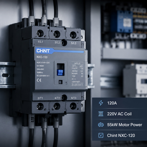 کنتاکتور-120-آمپر-چینت-مدل-NXC-120 مشخصات فنی کنتاکتور چینت NXC-120