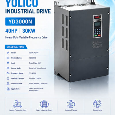 اینورتر صنعتی YOLICO YD3000N مدل 40HP با توان 30KW