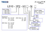 جدول مشخصات اینورتر TECO L510-201-SH1-N
