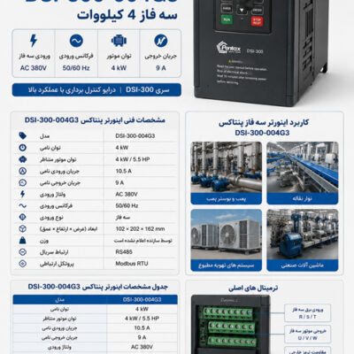 اینورتر پنتاکس DSI-300-004G3 سه فاز 4 کیلووات